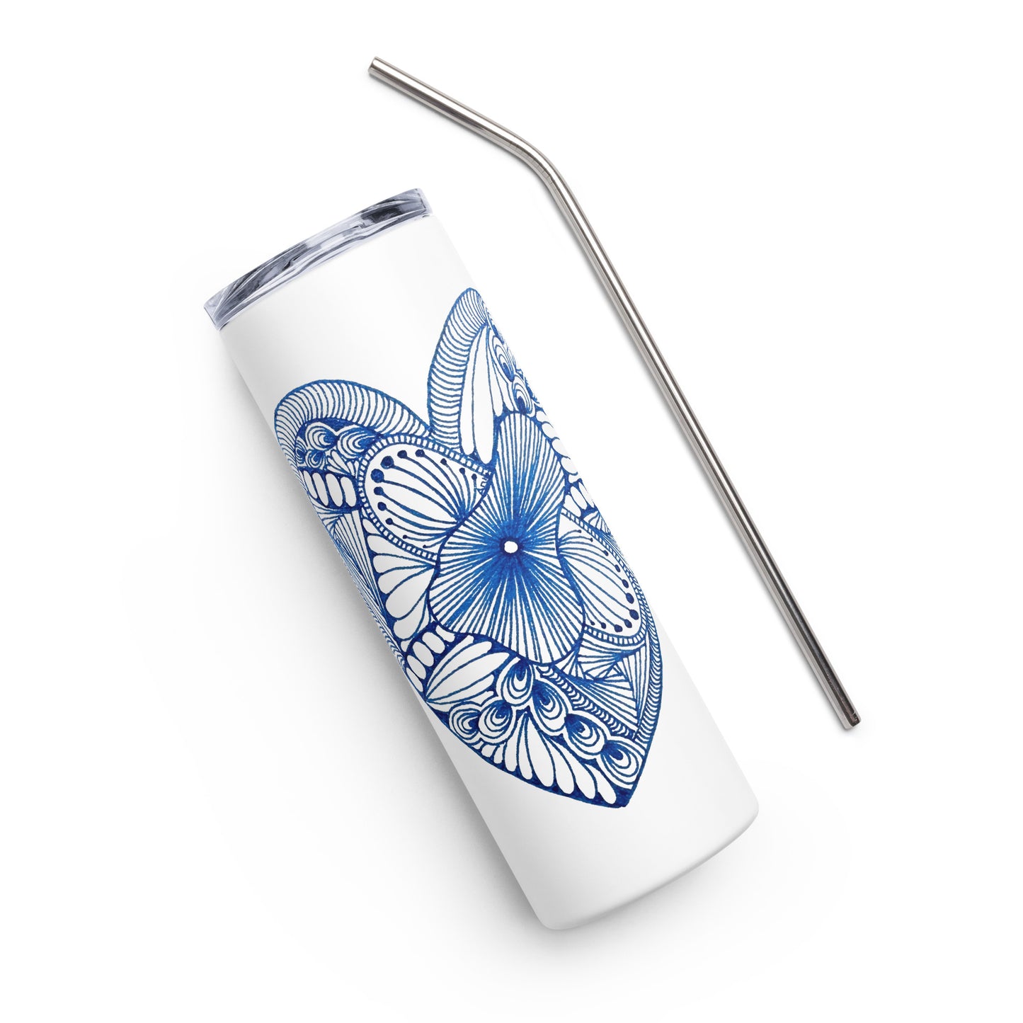 4 of hearts - Stainless Steel Tumbler