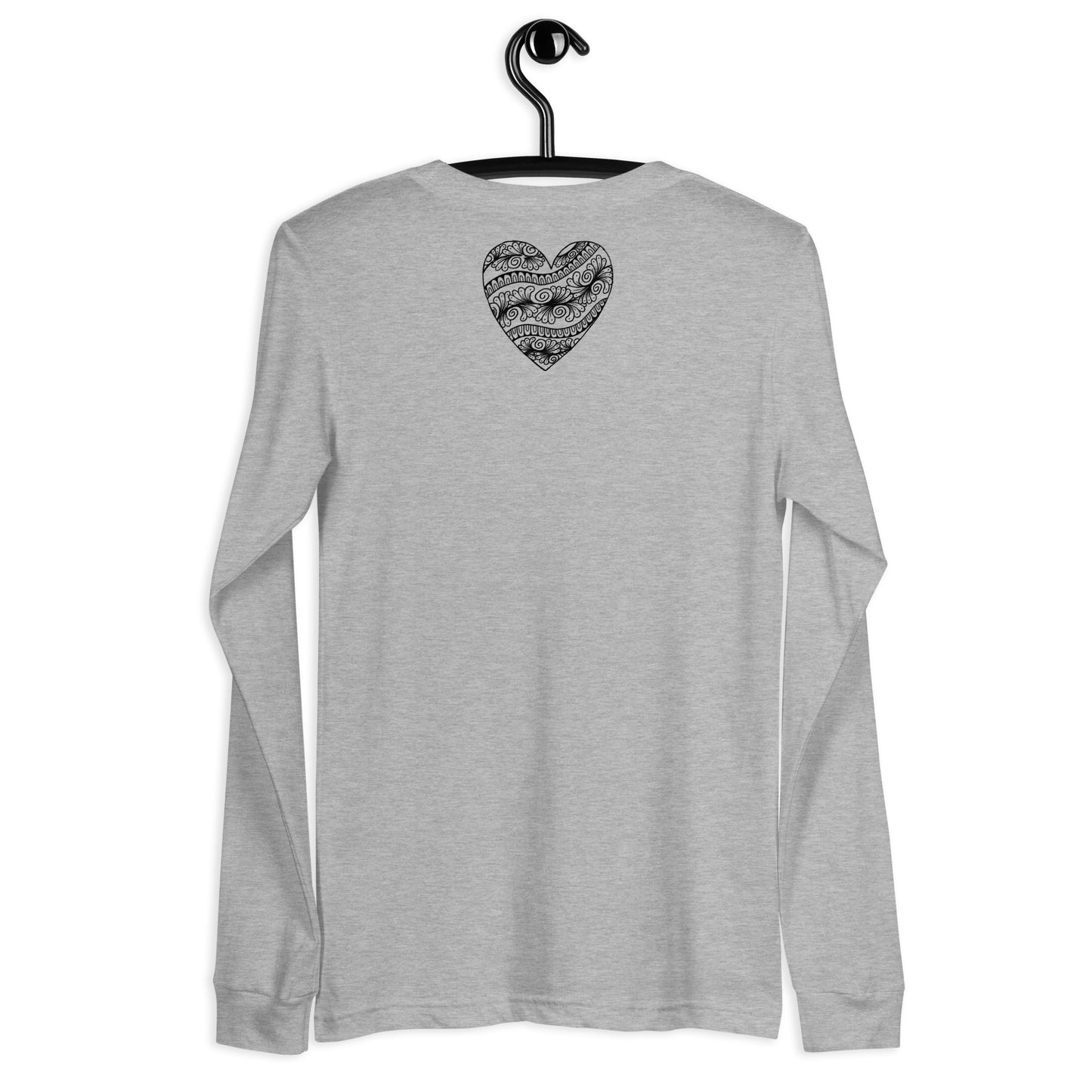 3 of hearts - long sleeve graphic t-shirt