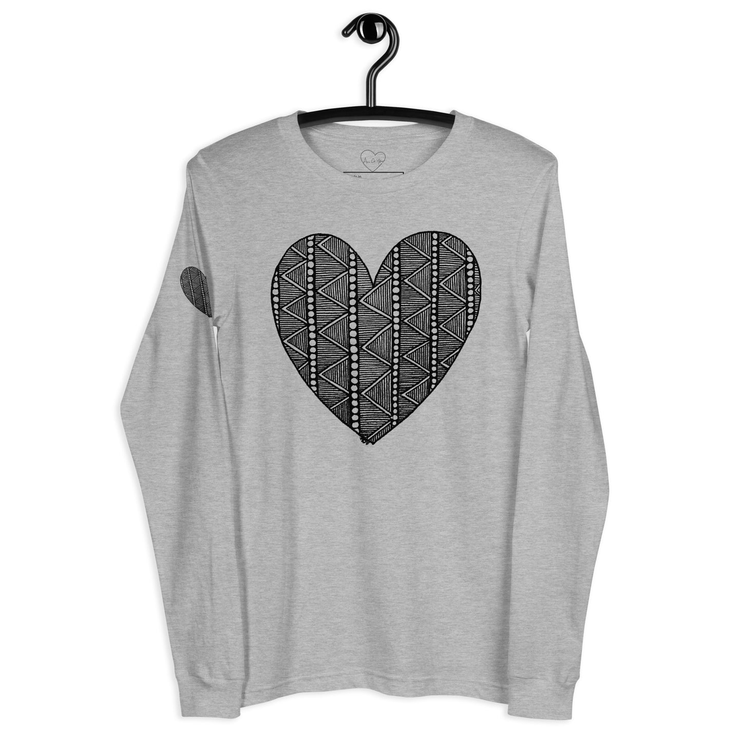 6 of hearts - long sleeve graphic t-shirt