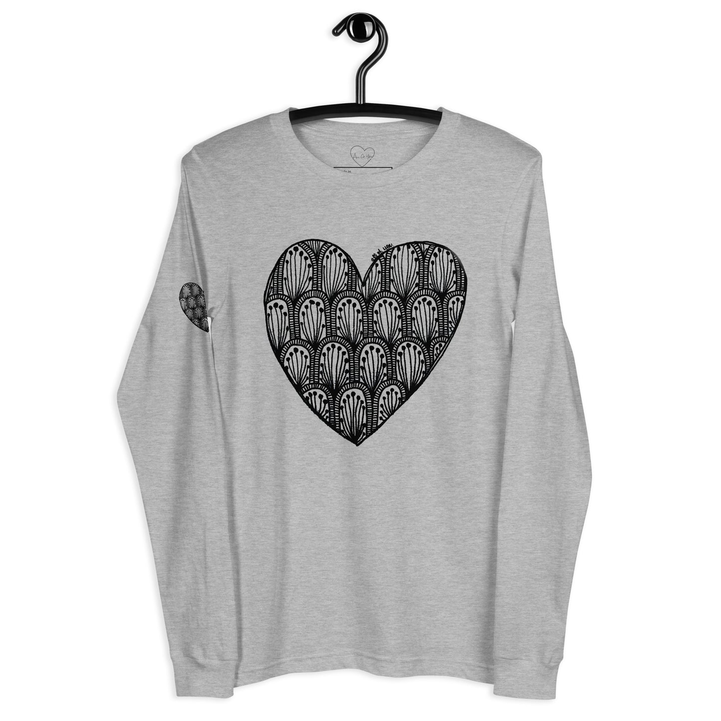 8 of hearts - long sleeve graphic t-shirt
