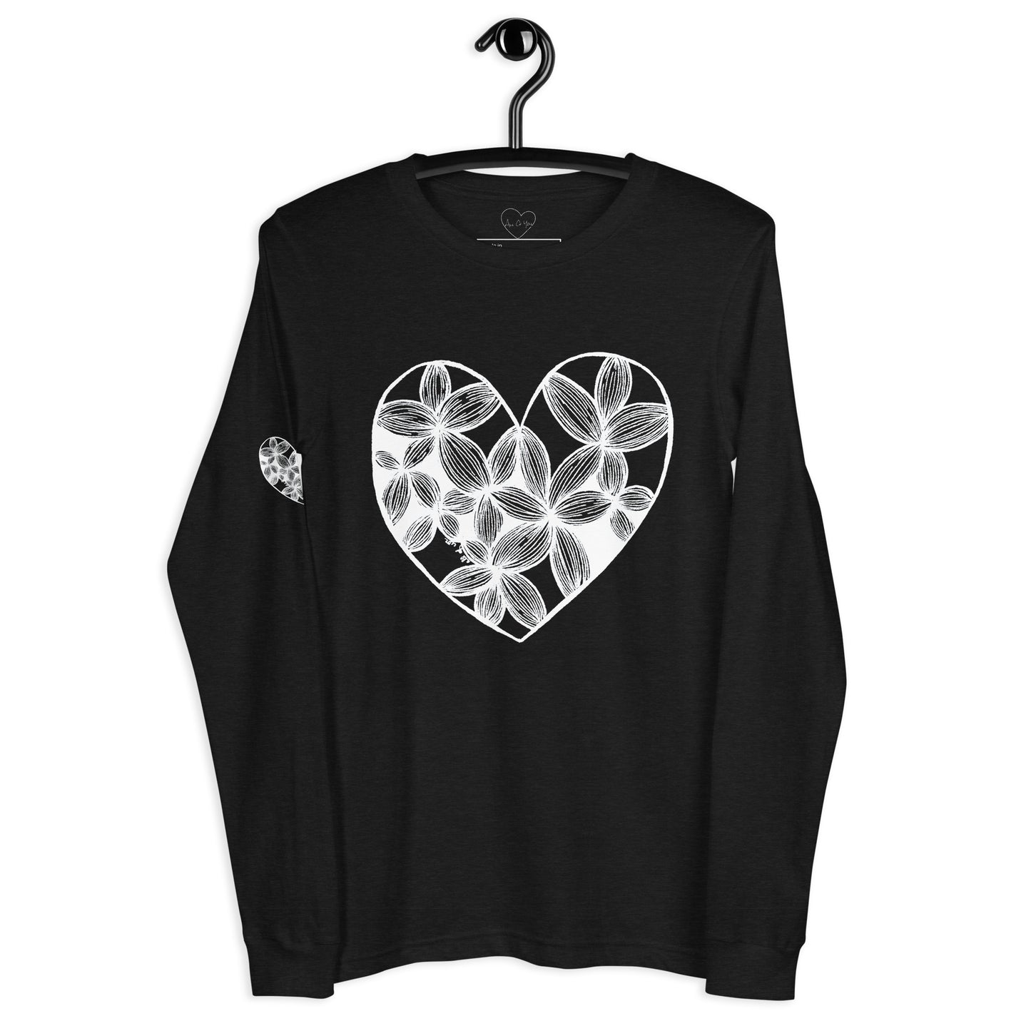7 of hearts - long sleeve graphic t-shirt