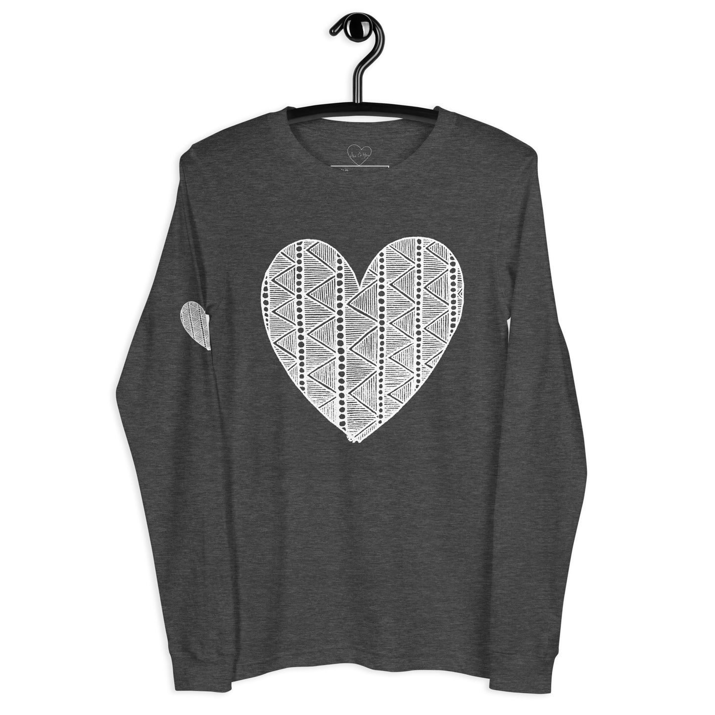 6 of hearts - long sleeve graphic t-shirt