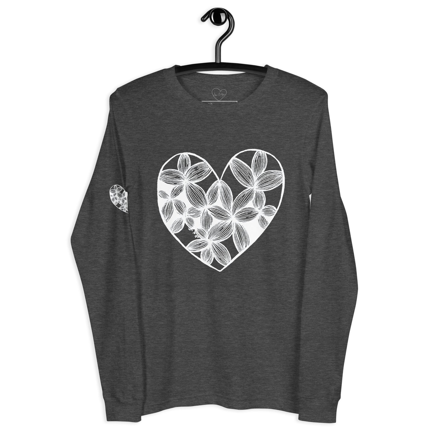 7 of hearts - long sleeve graphic t-shirt