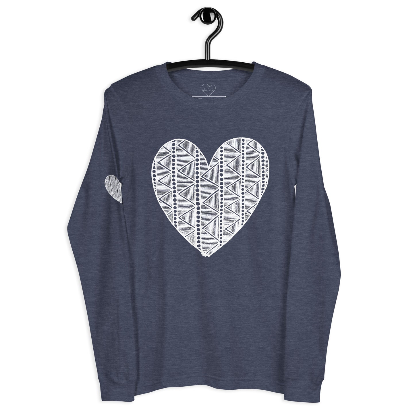 6 of hearts - long sleeve graphic t-shirt