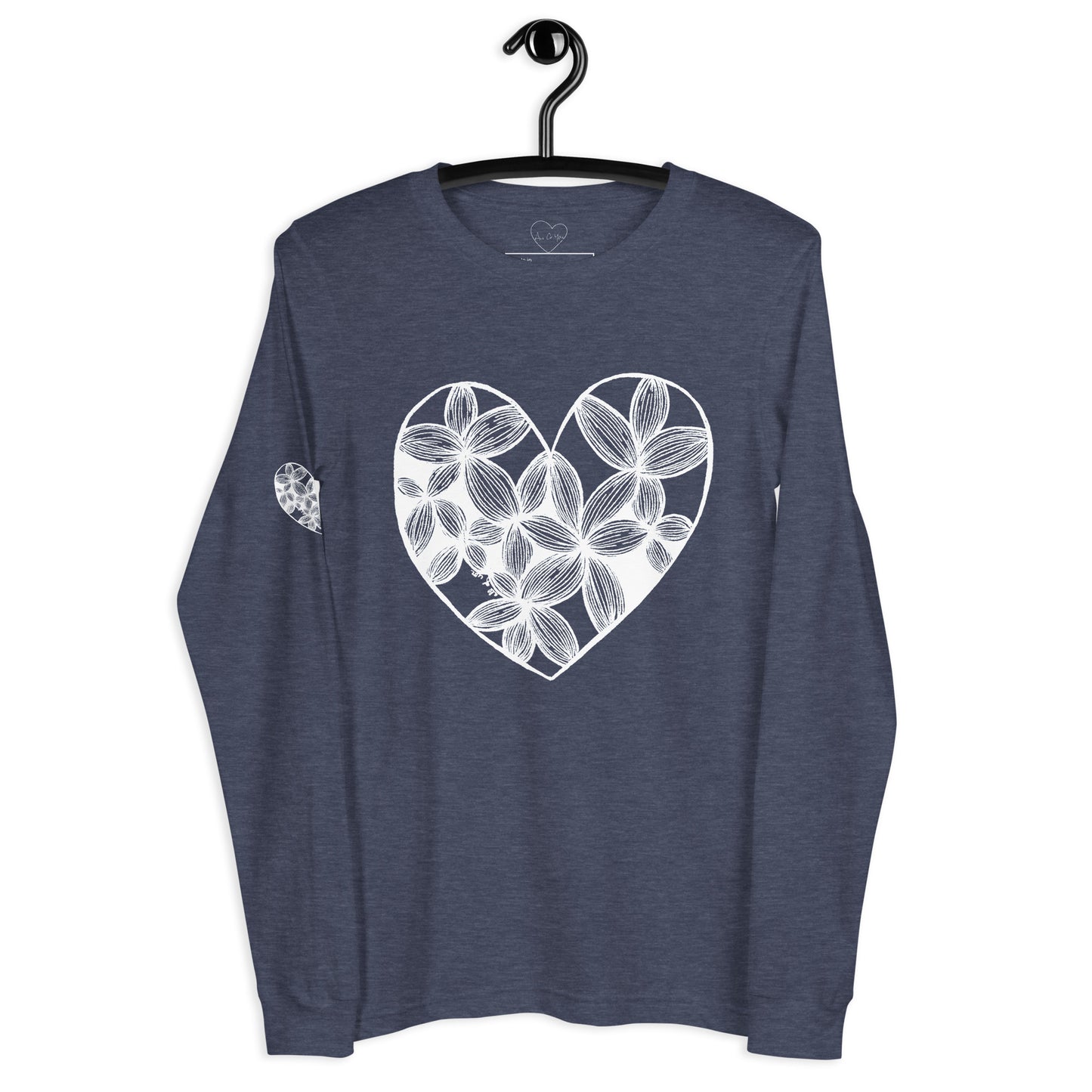 7 of hearts - long sleeve graphic t-shirt