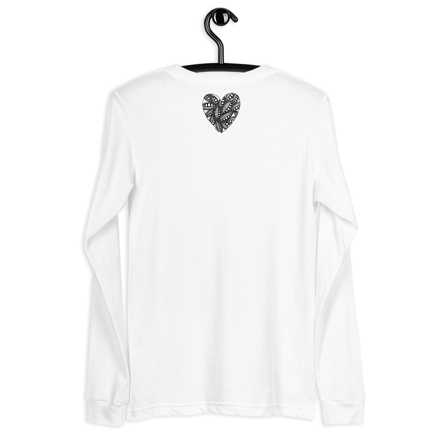 5 of hearts - long sleeve graphic t-shirt