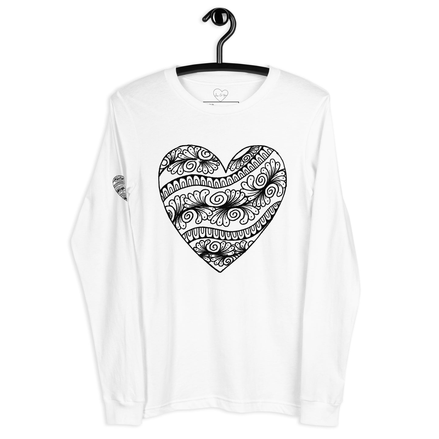 3 of hearts - long sleeve graphic t-shirt