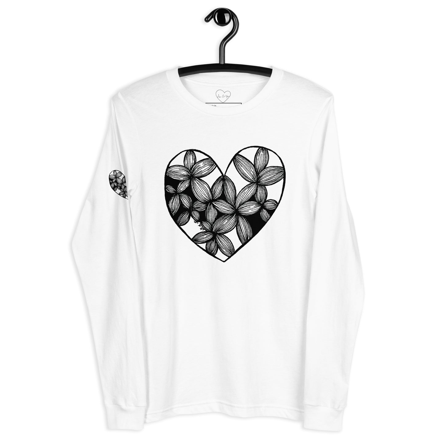 7 of hearts - long sleeve graphic t-shirt