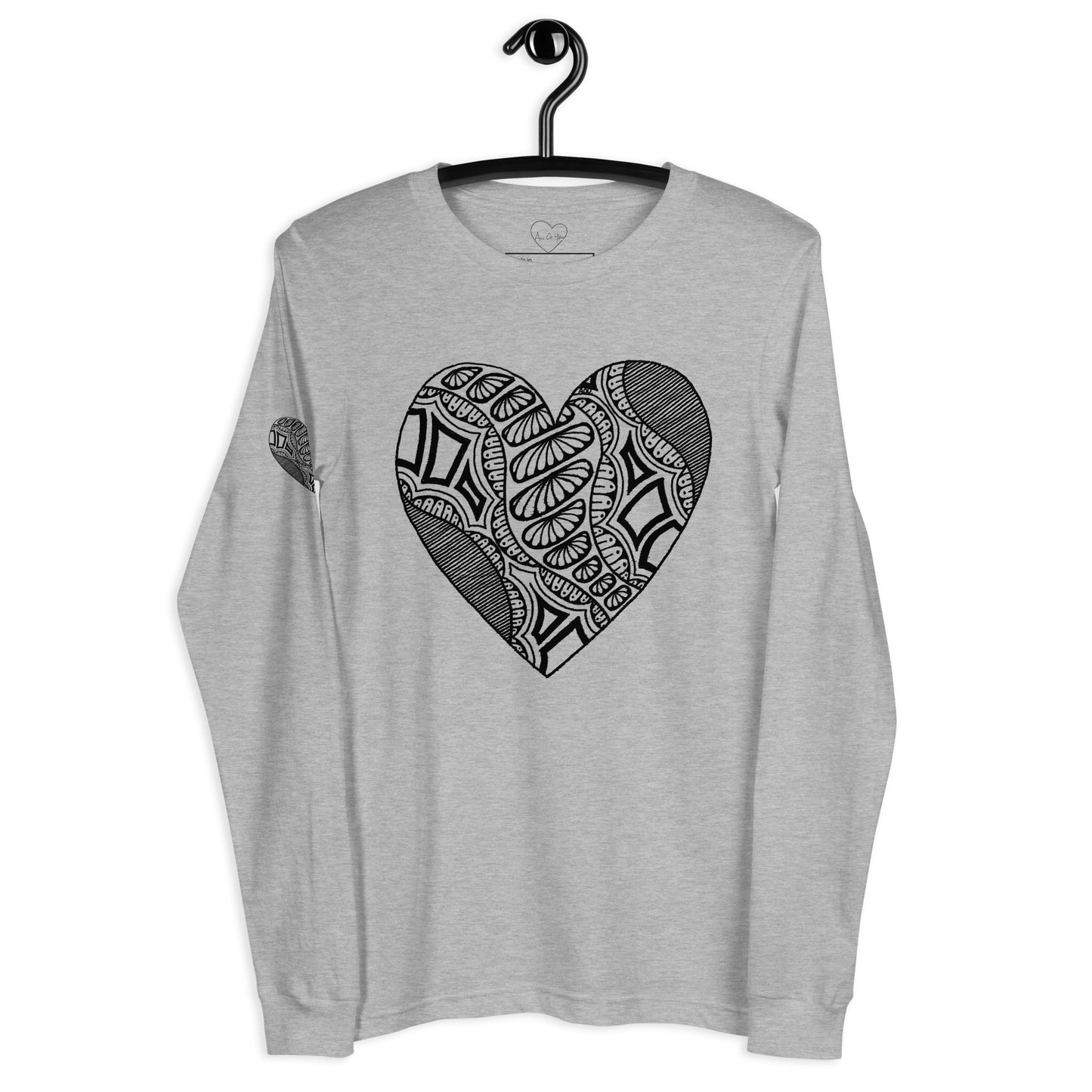 1 of hearts - long sleeve graphic t-shirt