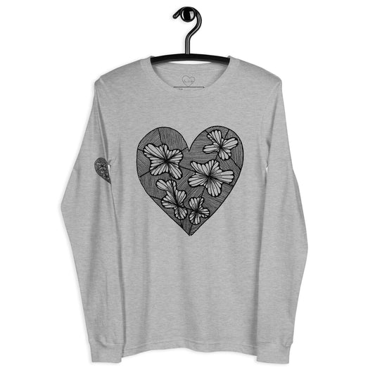 2 of hearts - long sleeve graphic t-shirt