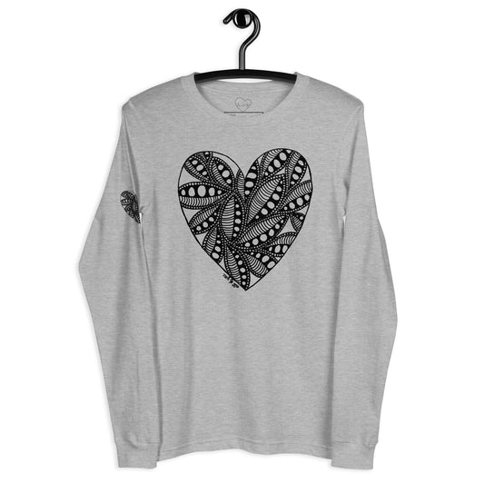 5 of hearts - long sleeve graphic t-shirt