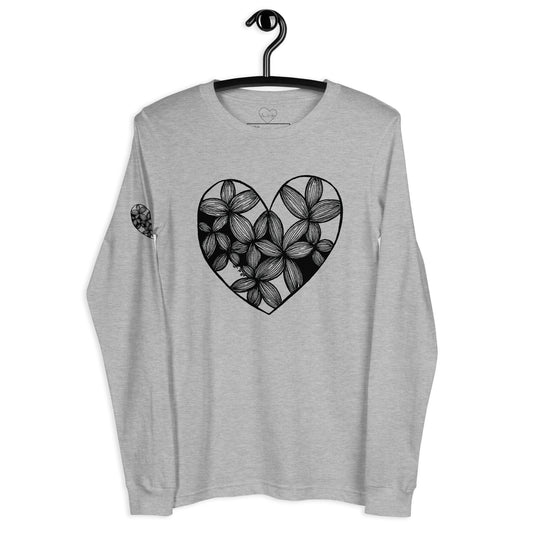 7 of hearts - long sleeve graphic t-shirt