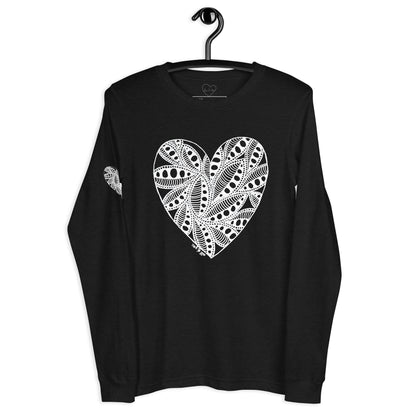 5 of hearts - long sleeve graphic t-shirt