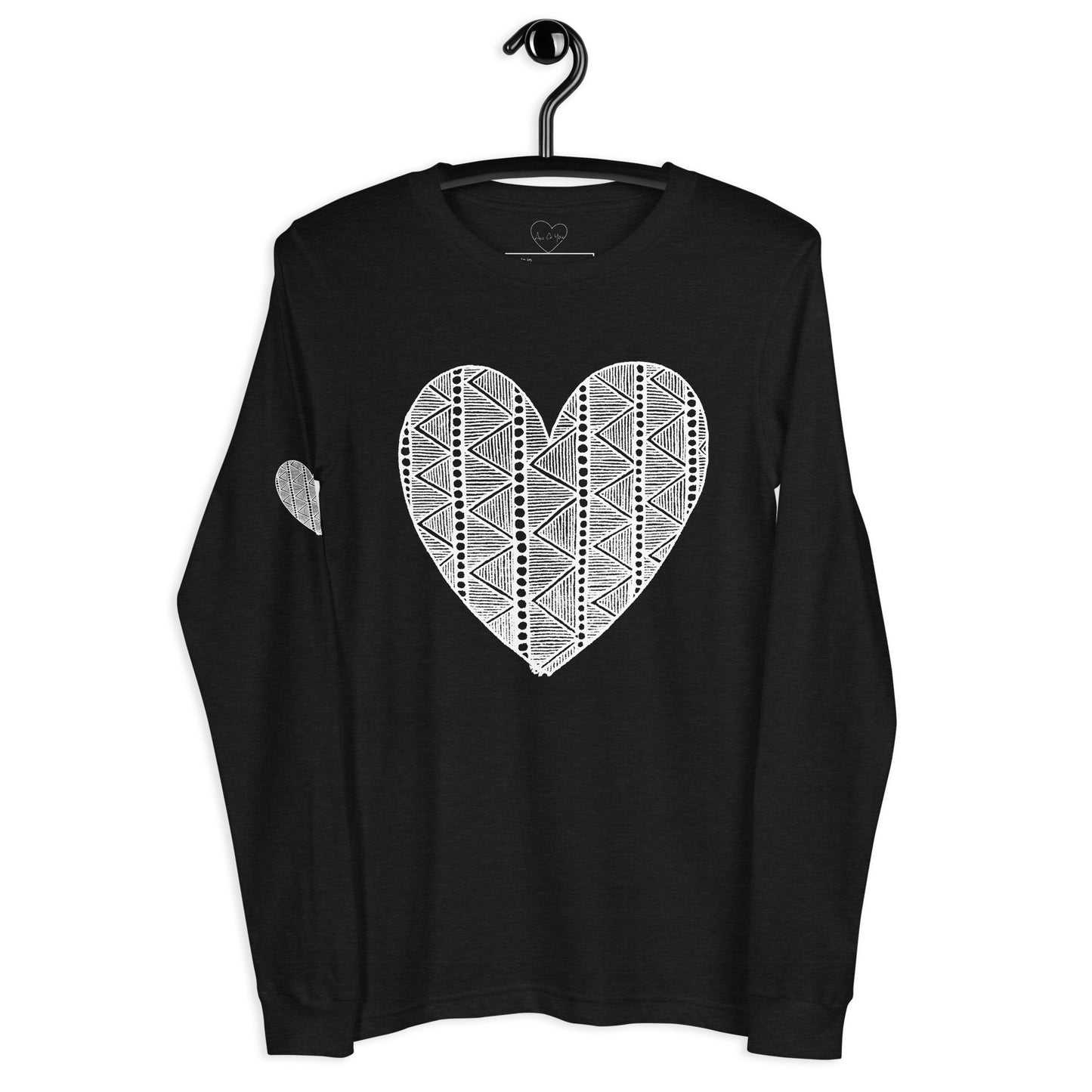 6 of hearts - long sleeve graphic t-shirt