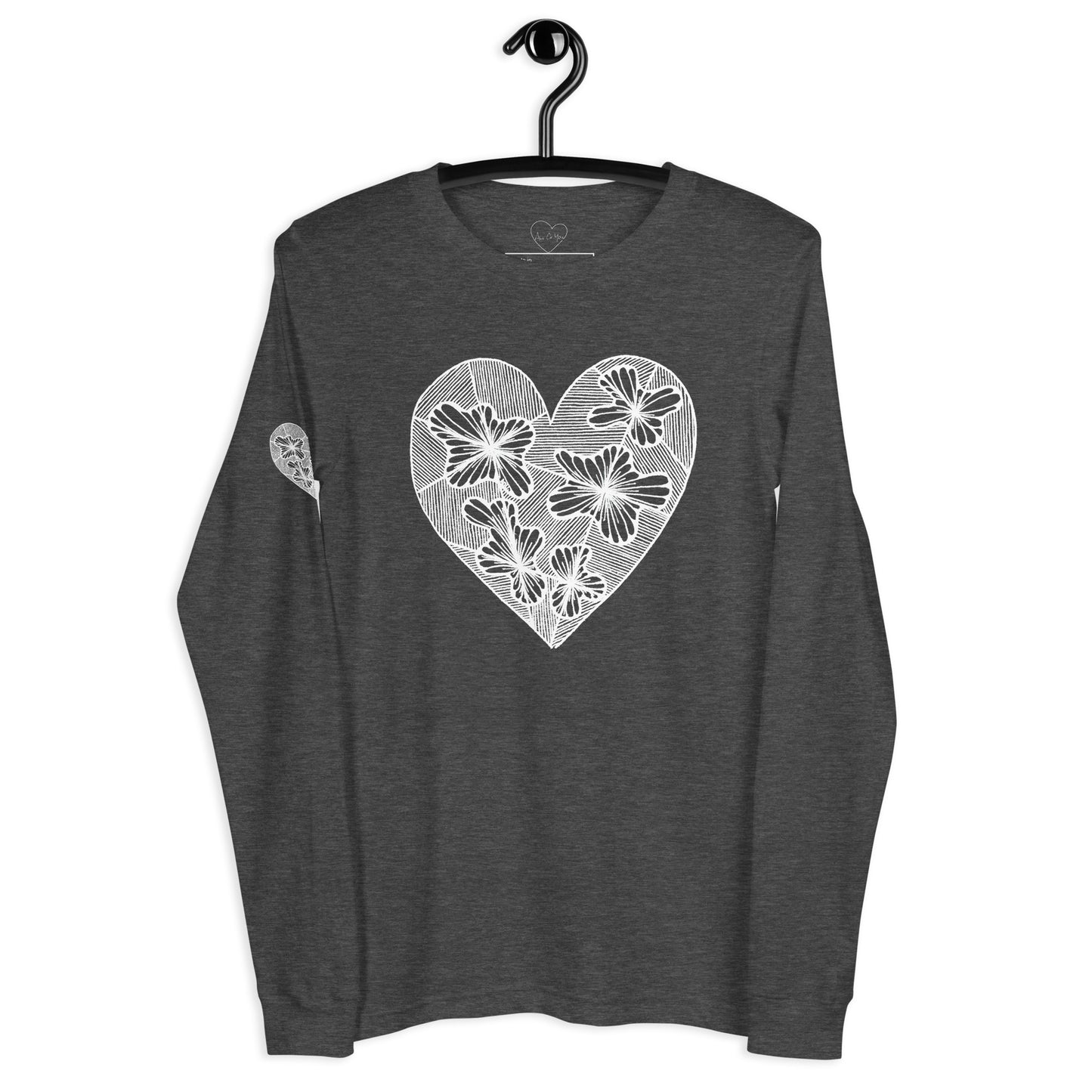 2 of hearts - long sleeve graphic t-shirt