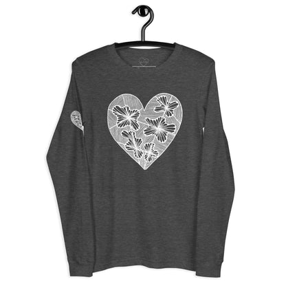 2 of hearts - long sleeve graphic t-shirt