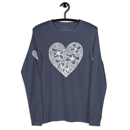 2 of hearts - long sleeve graphic t-shirt