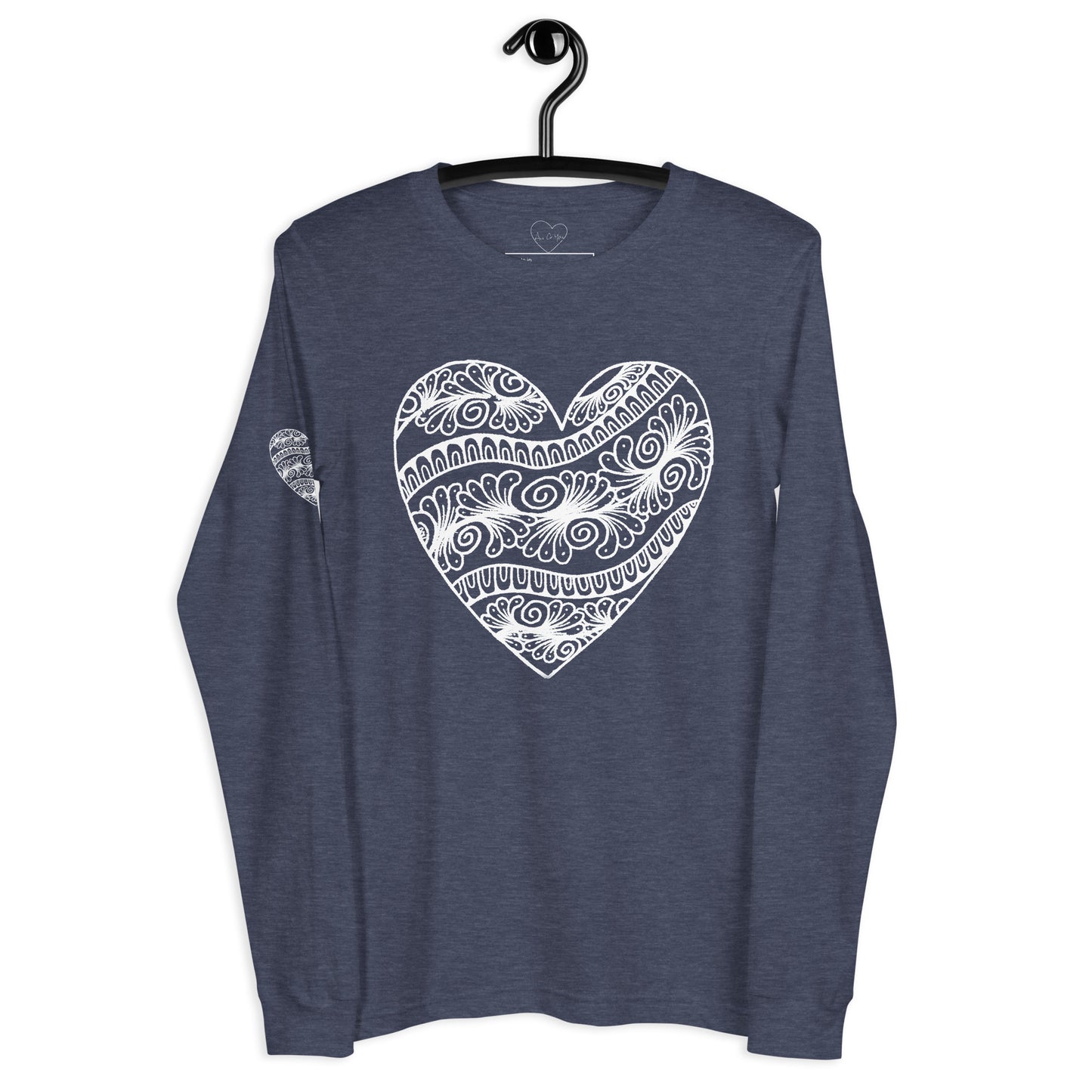 3 of hearts - long sleeve graphic t-shirt