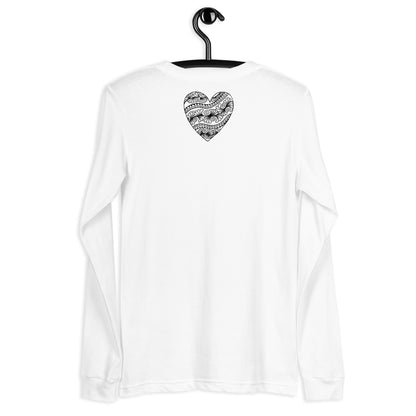 3 of hearts - long sleeve graphic t-shirt